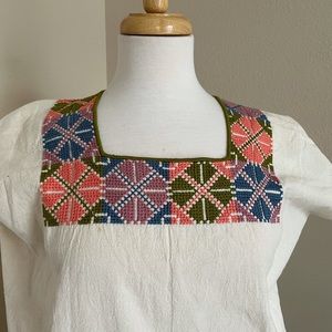 Hand embroidered Mexican blouse